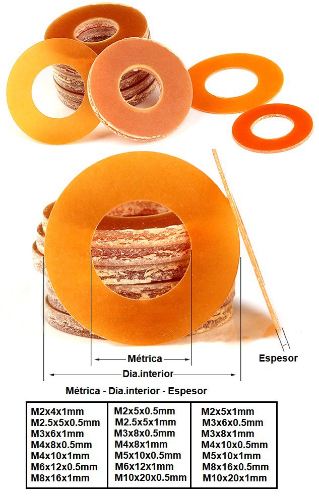 Arandelas especiales Baquelita